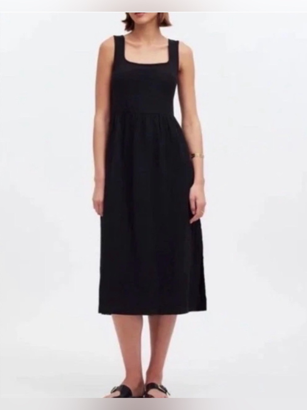 Madewell Women’s True Black Small Knit Tank Midi Dress - XS